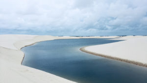 Lagoon in the middle of a sand dune