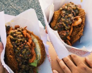 Acaraje Food - Fried buns filled with flavoured shrimps and beans - Things to Do in Salvador Brazil