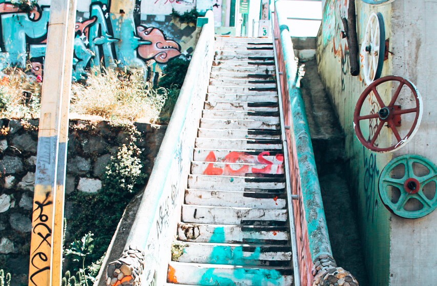 Piano Stairs Valparaiso Chile