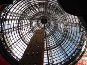 Image from below of cone shaped window ceiling - Ultimate Guide To Melbourne