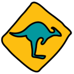 Oceania Icon - Kangaroo Road Sign