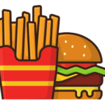 North America Icon - Burger & Fries