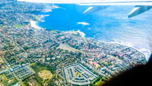 Flight to Tasmania - View from above of Tasmania coastline - Things To Do in Tasmania