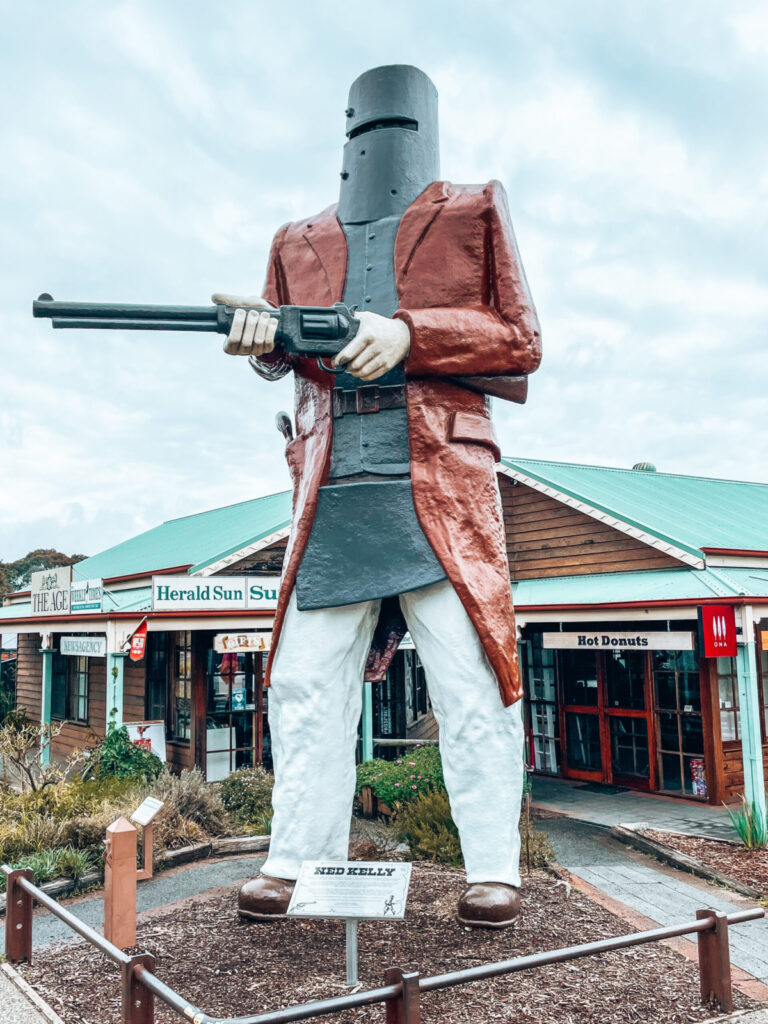 Glenrowan - Ned Kelly Statue - Things to do between Melbourne and Mount Hotham